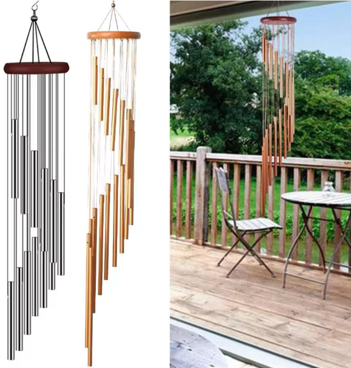Campana de Viento Premium de 12 Tubos – Armonía y Elegancia para tu Hogar