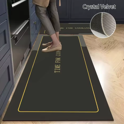 Alfombra Antideslizante Premium de Terciopelo – Confort y Estilo para tu Hogar