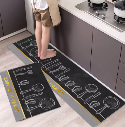 Alfombra Antideslizante Premium de Terciopelo – Confort y Estilo para tu Hogar